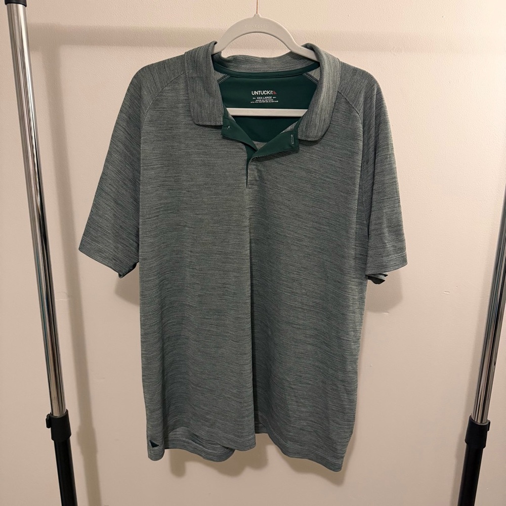 UNTUCKit Men's Green Polo Shirt